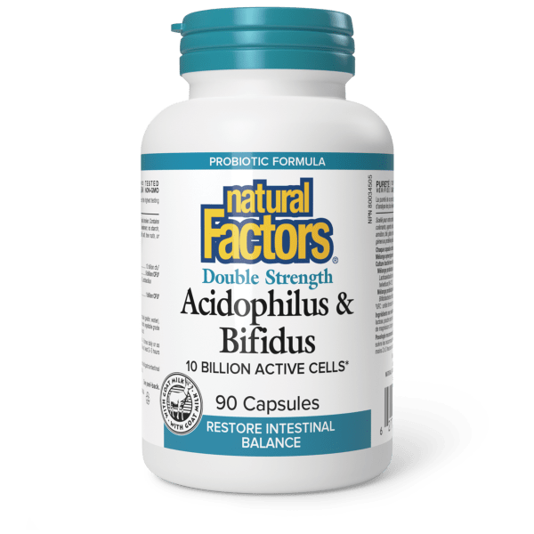 Acidophilus & Bifidus Double Strength 10 Billion Active Cells 90 Capsules, image-hi-res