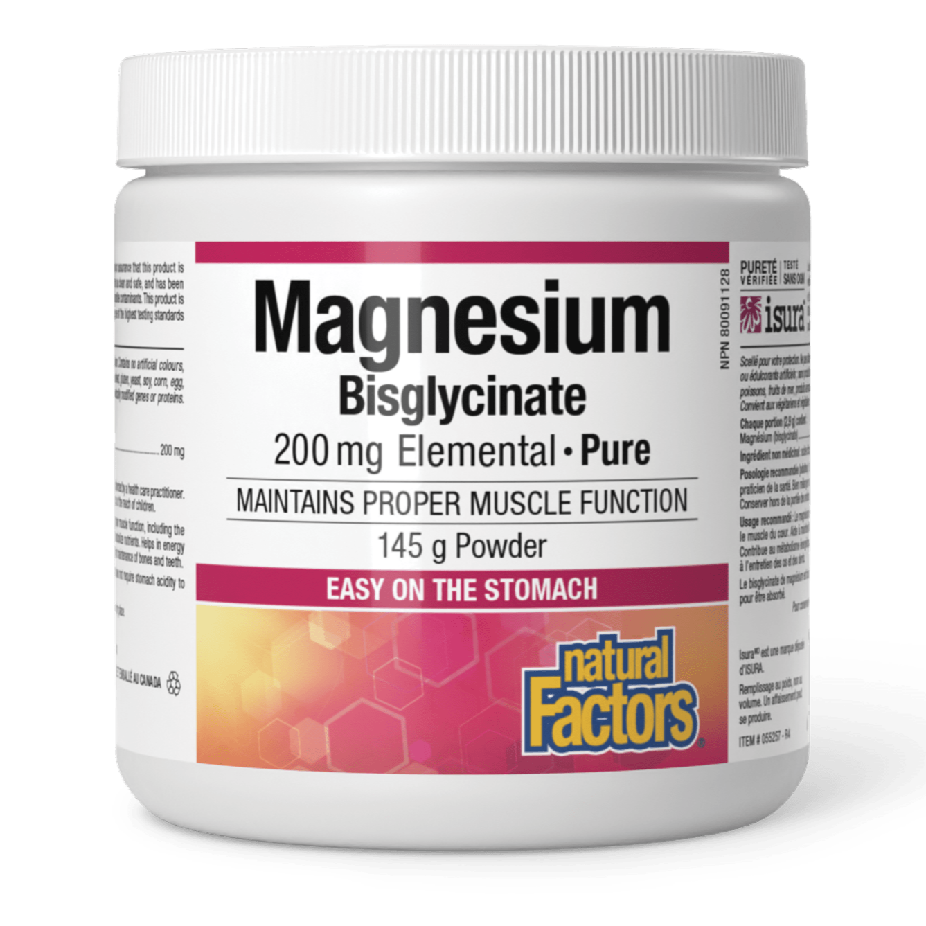 Magnesium Bisglycinate Pure 200 mg, Natural Factors|v|image|1642