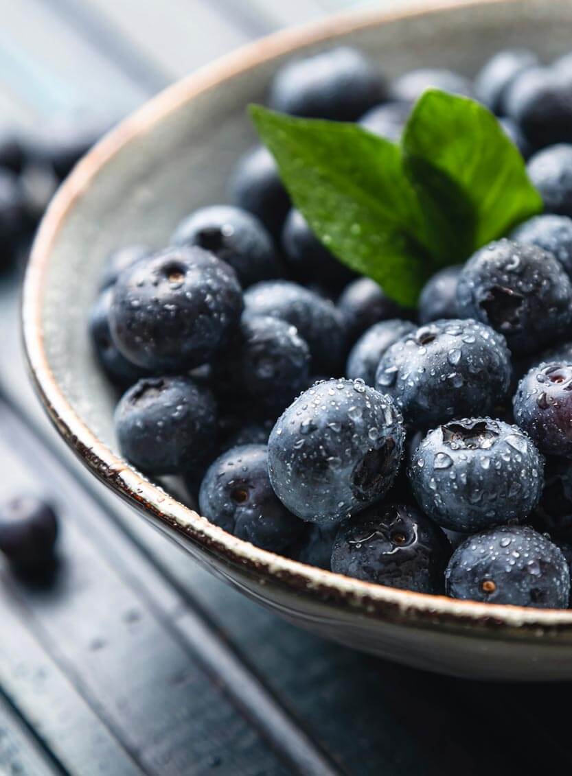 Clean Blueberries in a bowl