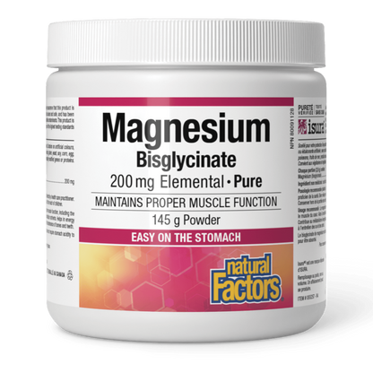 Magnesium Bisglycinate Pure 200 mg, Natural Factors|v|image|1642
